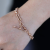 Vintage Trombone Link Rose Gold Bracelet